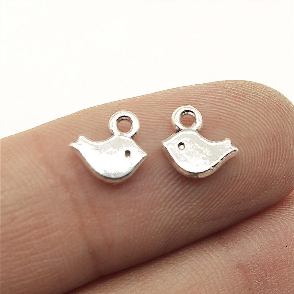 

20pcs Charms Bird Antique Silver Color Cute Bird Charms Jewelry Findings DIY Small Bird Charms Wholesale