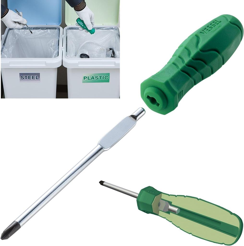 VESSEL Sepadora Eco Screwdriver with Case, 5-Piece Set, 550-5PS
