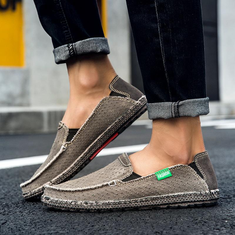 New cloth shoes casual rubber sole outdoor canvas shoes black beanie shoes