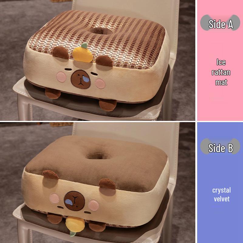 Cartoon Office Seat Cushion for Long Sitting - Universal, Thick, and Cute for All Seasons