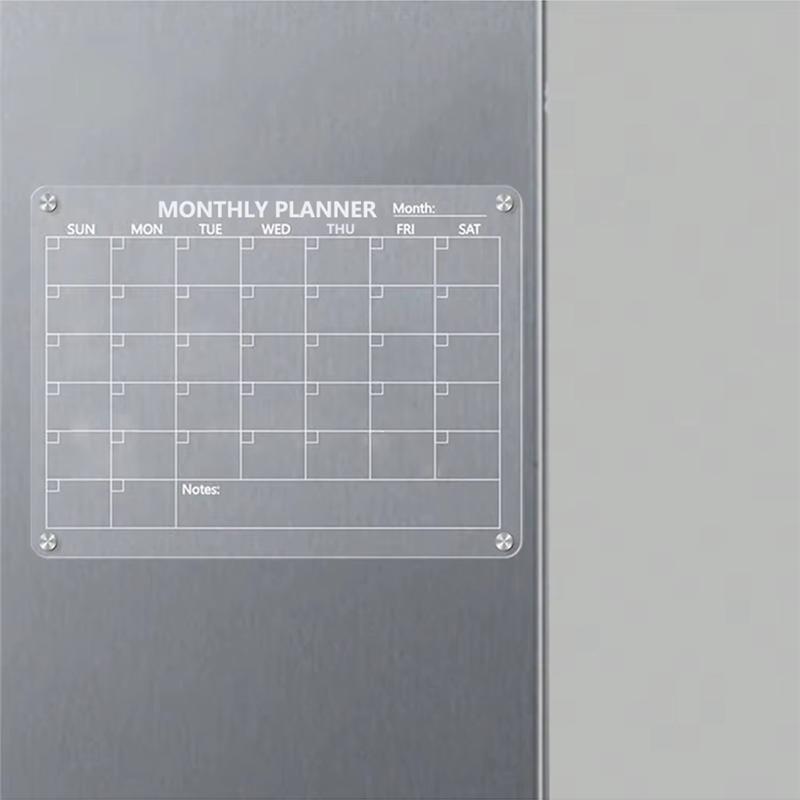 

Fresh Magnetic Acrylic Calendar Organic Glass For Fridge Refrigerator Monthly Dry Erase