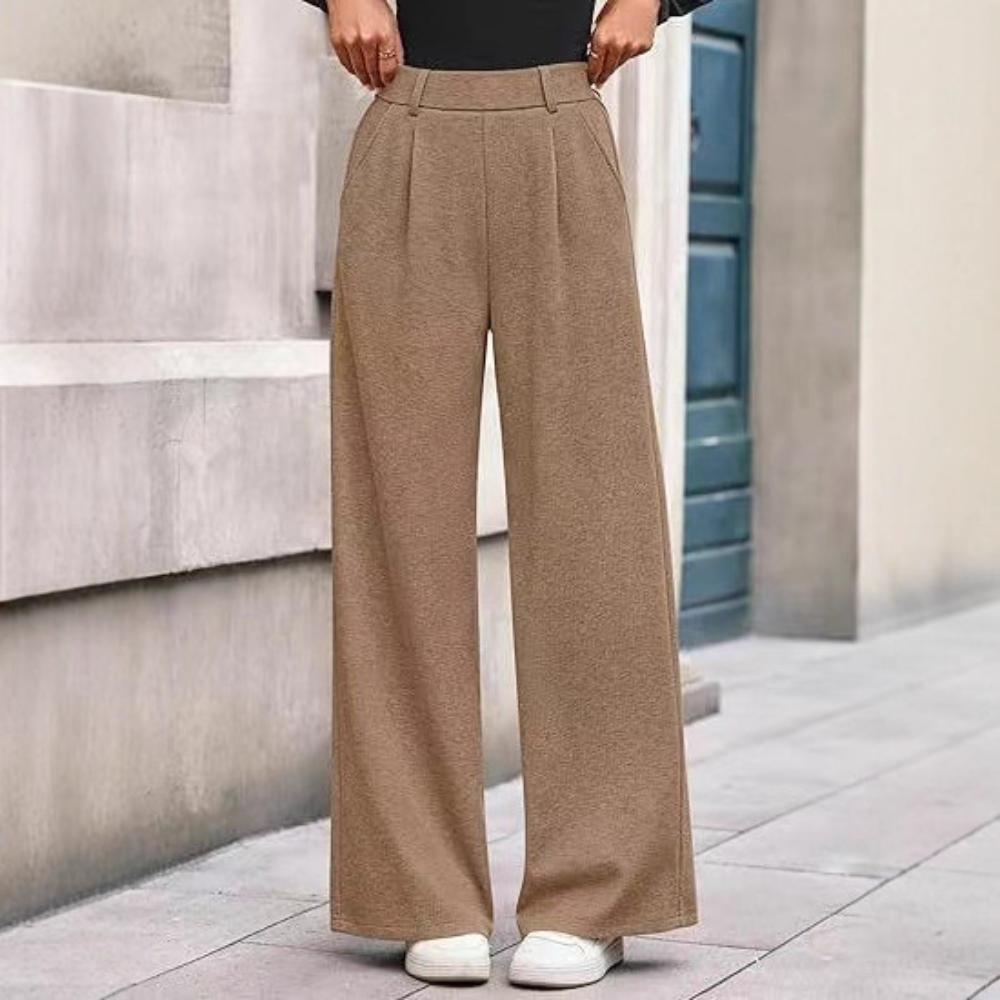 Evropské a americké podzimní a zimní ležérní kalhoty s širokými nohavicemi Volné rovné kalhoty Dojíždějící dámské oblečení