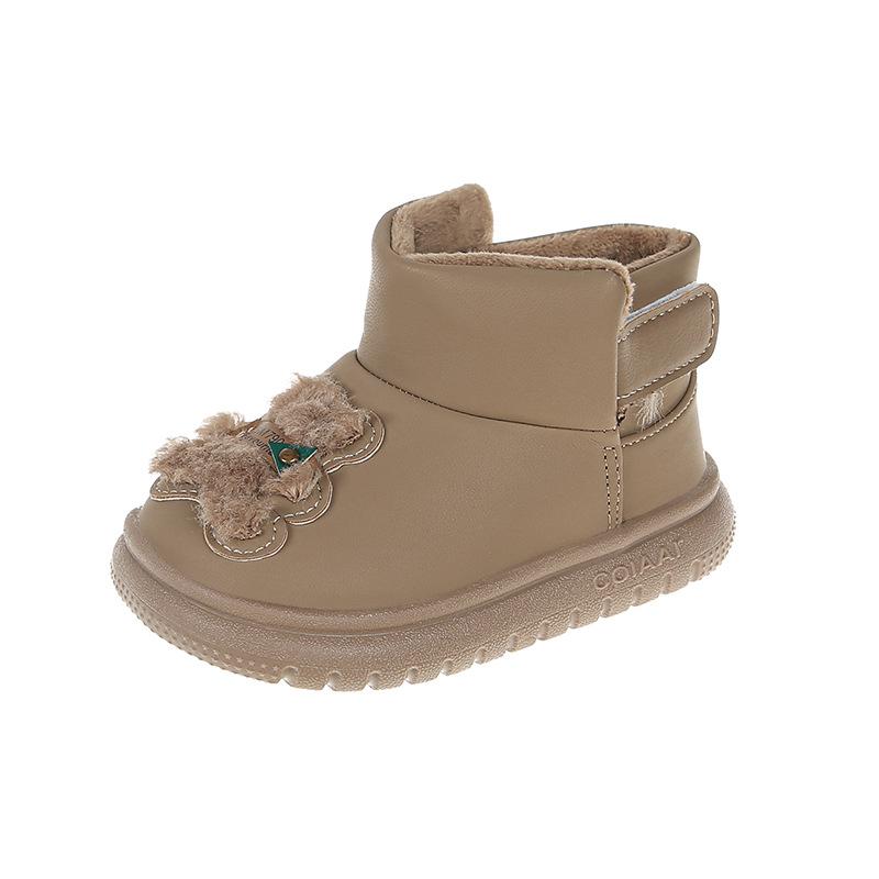 Barnesko Mote Snøstøvler Vinter Ny Stil Gutter Plysj Bomullssko Stor Bomull Tegneserie Baby Komfortable Varm Sko