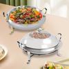 Round Chafing Dish Stainless Steel Buffet Party Food Servers Food Warmers
