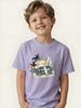 Children's Beach Vacation Printed T-Shirt Boys Summer Short Sleeve