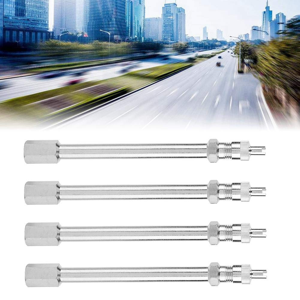 4pcs Truck Extension Valve, Car Tire Valve Extension 100mm Chrome Tire Valve Extension Rod