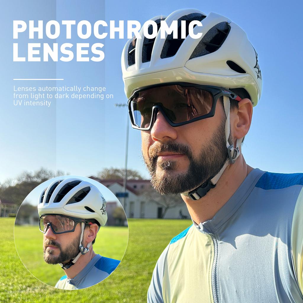 SCVCN Photochrome Sonnenbrille für Mann Radsportbrille MTB Fahren Skaten UV400 Angelbrille Frau Fahrrad Radsport Baseball 2026