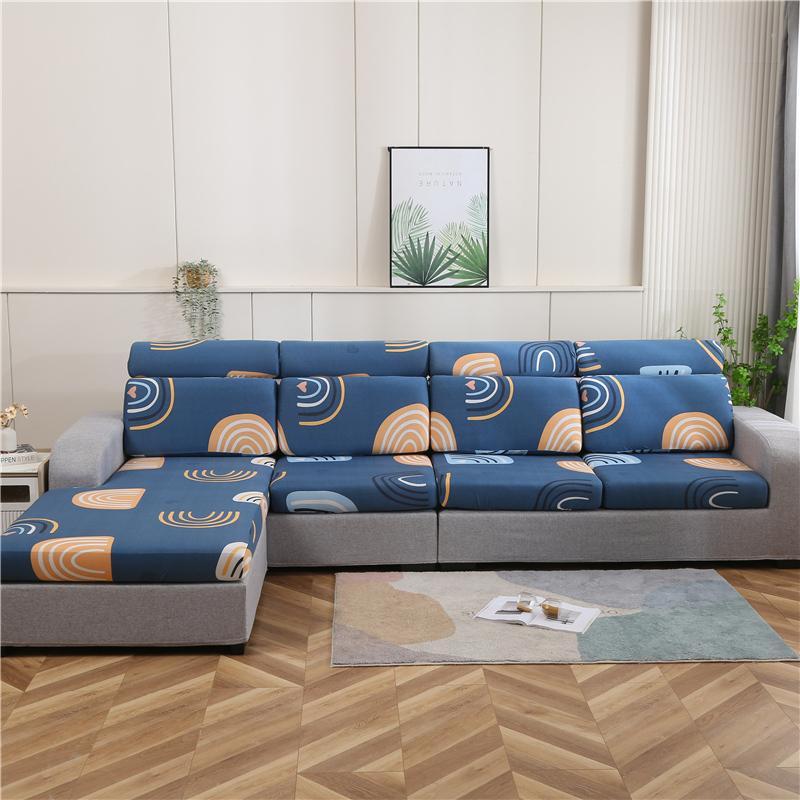 Floral Printed Sofa Seat Cushion Cover Furniture Protector Stretch Sofa Covers For Living Room Kids Pets Anti-Dust Removable