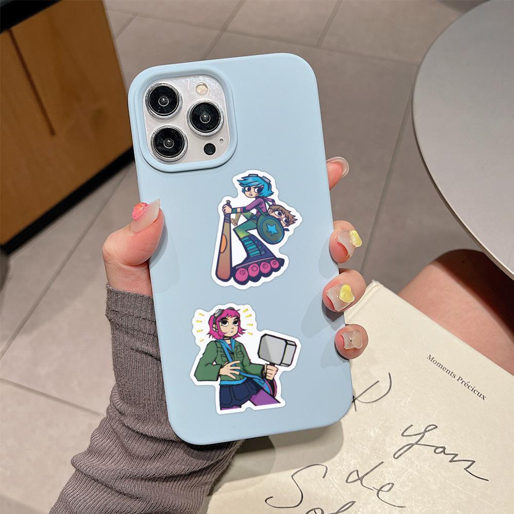 10/50pcs Cute Scott Pilgrim Stickers Aesthetic Graffiti Stickers for DIY Luggage Laptop Skateboard Bicycle Stickers