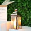 Stainless Steel Candle Holder Lanterns Vintage Rose Gold  Hanging Candle Lantern for Indoor Outdoor Wedding Home Decor Vintage