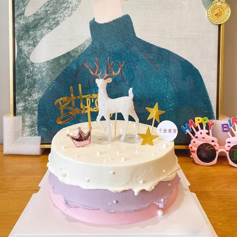 3 buc Crăciun Simulare Căprioară Sika Ren Povești de Zâne Recuzită Grădină Statuie Animal Acasă Elk Magazin Vitrină Ornamente