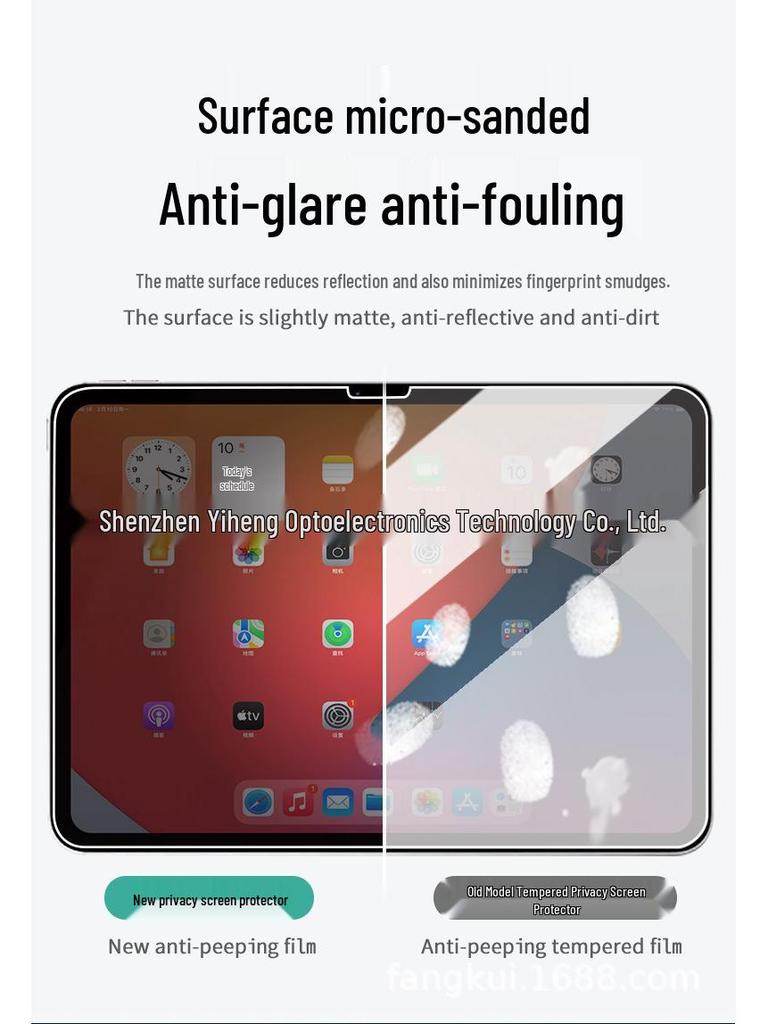 360° Privacy Film for Xiaomi Pad 7S with Removable Tablet Pro Frame Sticker