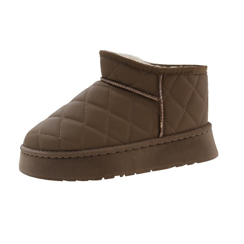 Snow boots women's winter velvet thickened short boots children's 2025 new women's shoes waterproof, non-slip and warm cotton shoes
