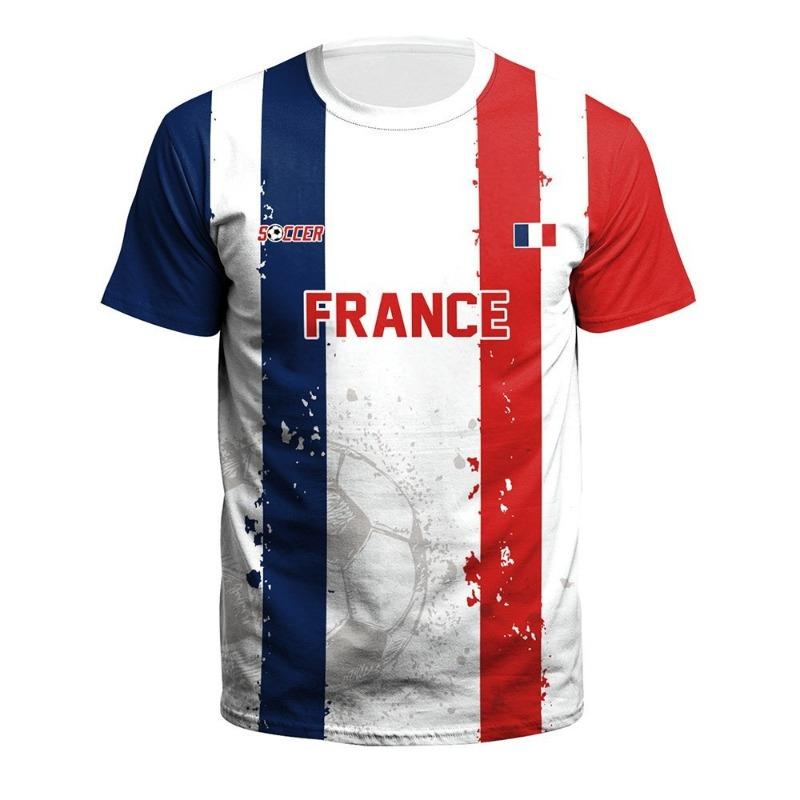 3D Printed Men's T-shirt Football Casual Sportswear World Cup Fan Cheering Short Sleeved O Neck T-shirt