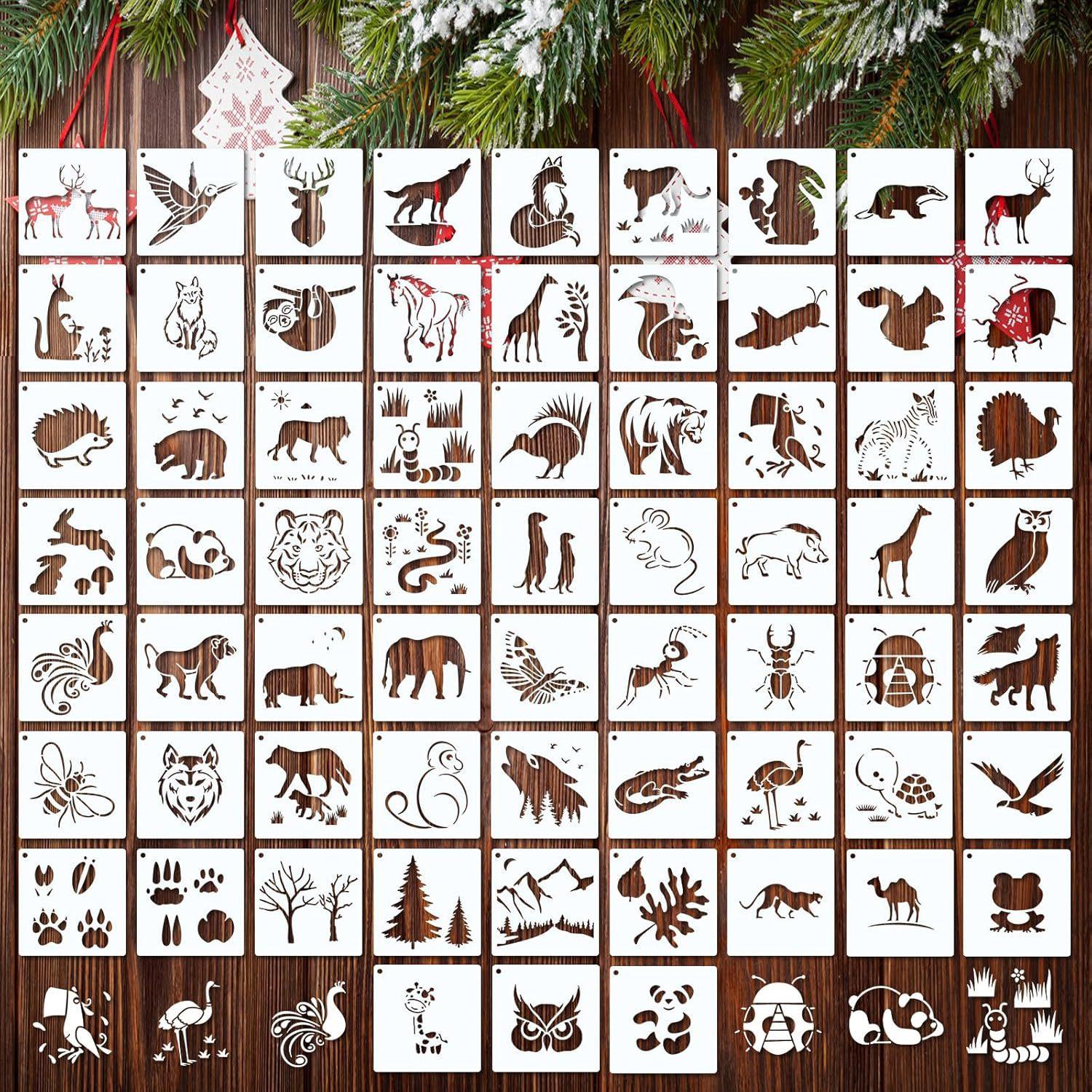 

66 штук/набор, Тема мультяшных животных, Шаблон для рисования, Шаблон для рисования своими руками, Детский инструмент для рисования, Шаблон животного, Креативный инструмент для постеров