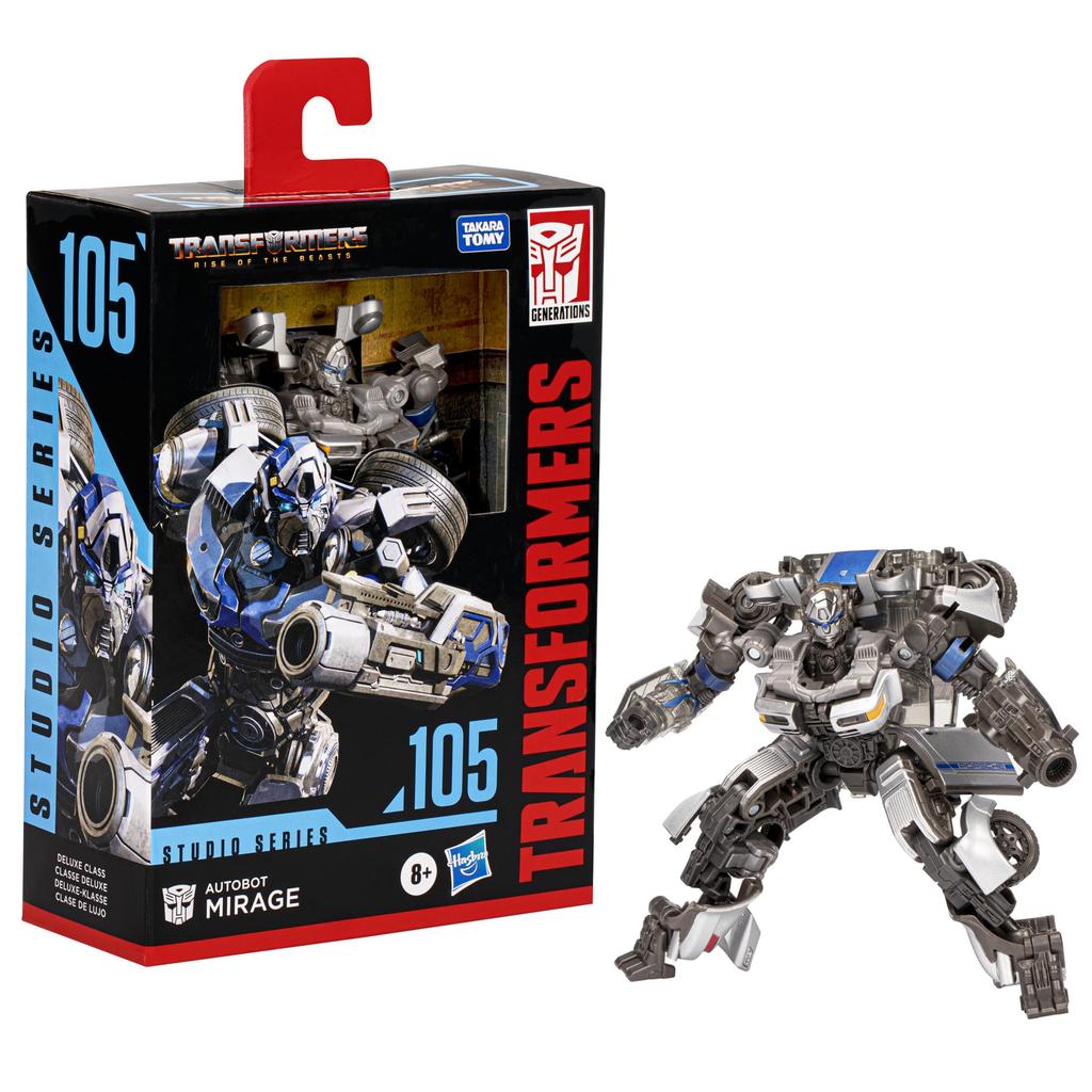 Transformers Toys Studio Series Deluxe Rise of the Beast 105 Autobot Mirage Toy Action Figure for Boys and Girls Ages 4.5" 8+
