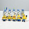 New Anime Minions Keychain Cartoon Child Toy Gift Key Ring Pvc Minion Doll Cute School Bag Pendant Car Key Chain Accessories