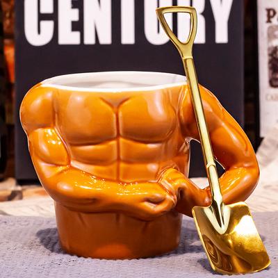 Creative Muscle Man Mug Home Breakfast Milk Coffee Mug Water Cups Boys Gym Trainer Funny Gift Mugs Holiday Gift