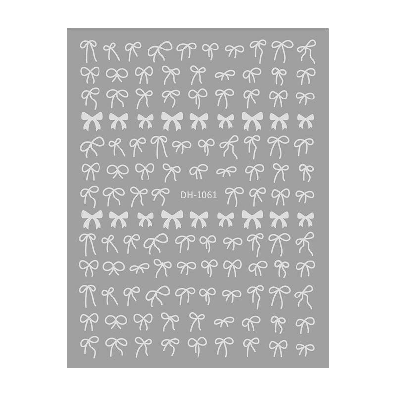 Redanco3D Cartoon Bow Nail Stickers with Gold & Silver Hot Stamping DH-1061