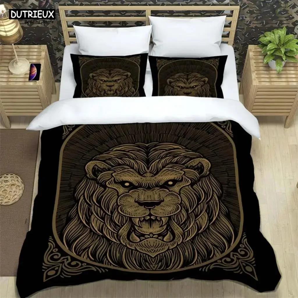 Medieval Dark Retro Digital Print Polyester Bedding Sets Boys Bed Linen Set For Teens Queen Bedding set Bed Comforter Set