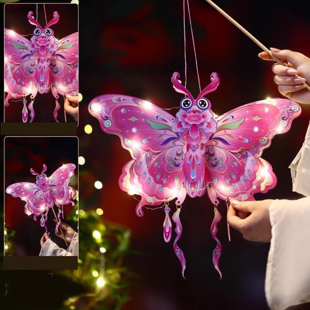 

Luminous Mid-Autumn Festival Lantern DIY Handmade Dragonfly Butterfly Lantern Photography Props Style4