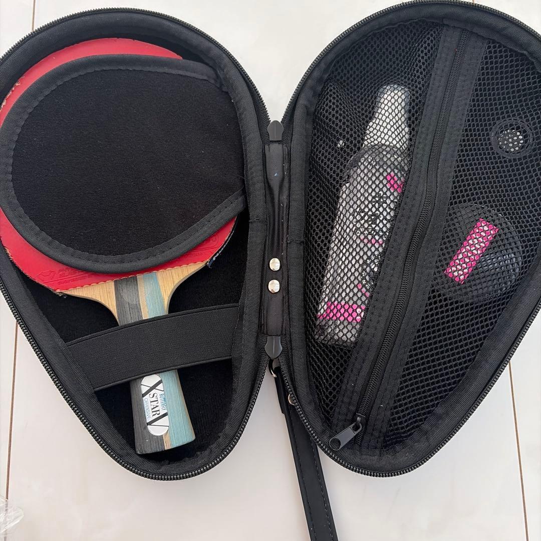 Used Table tennis racket case, rubber cleaner, sponge set
