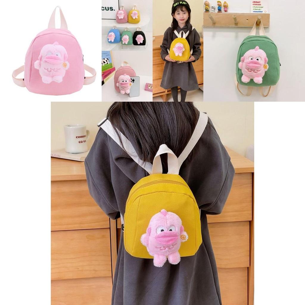 Cute Plush Doll Cartoon Backpack For Toddlers Gender Neutral School Outing Bag