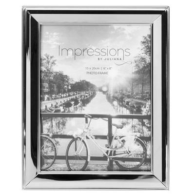[R0388] - Silberner Bilderrahmen 'Design' - Foto 15x20 cm