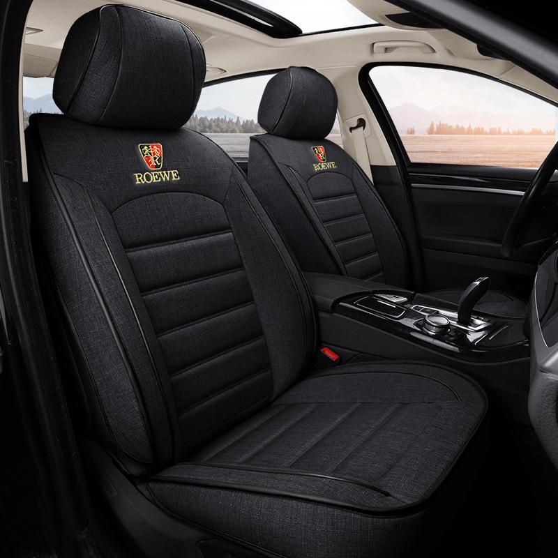 Roewe Car Seat Cushion: Full Surround, Breathable Linen, Universal Fit for All Seasons