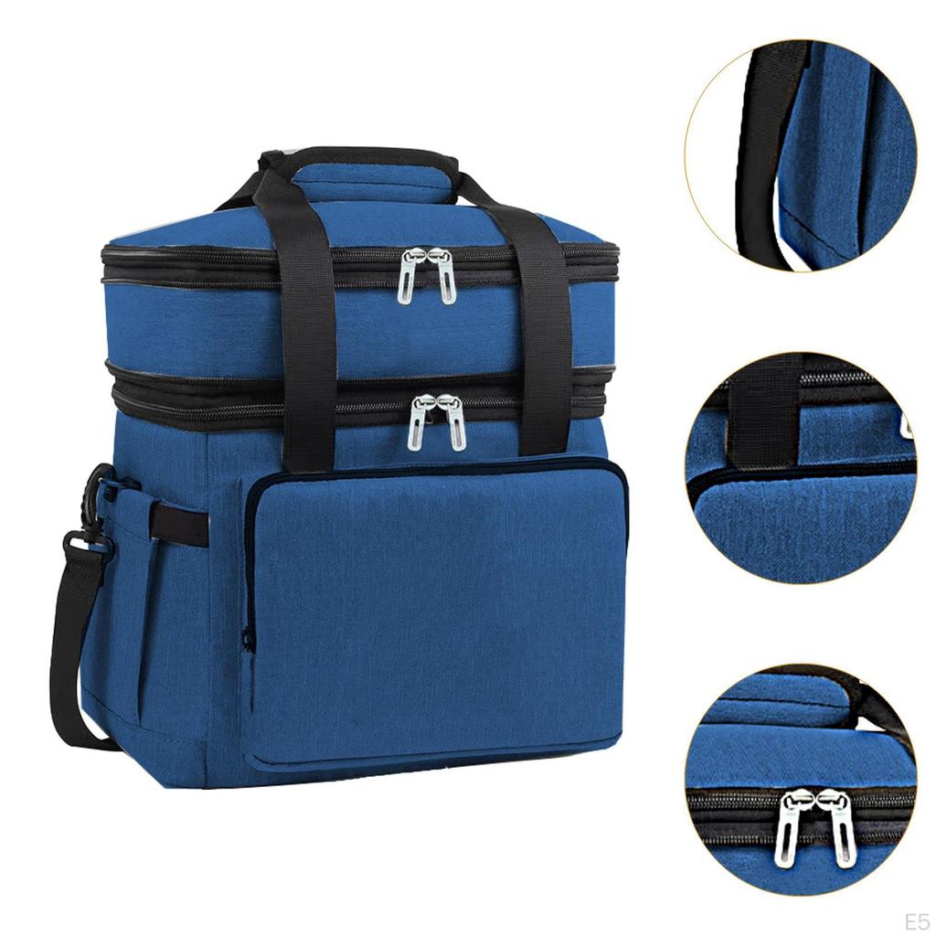 Cold Bag Expandable Container Thickened Food Double Level for Camping Office of The