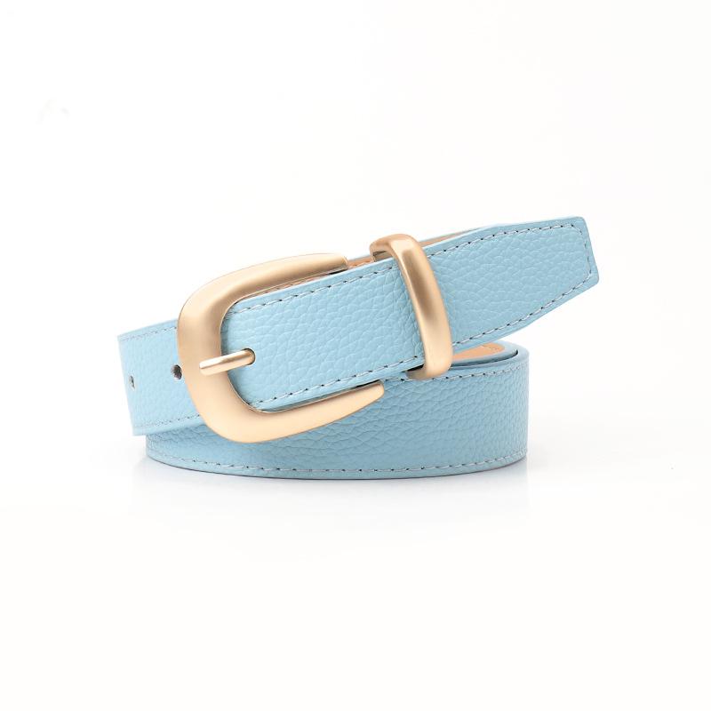 New Fashion Ins Style Belt for Women, Versatile Commuter Pin Buckle Women's Belt Simple Korean Style Decorative Trouser Belt