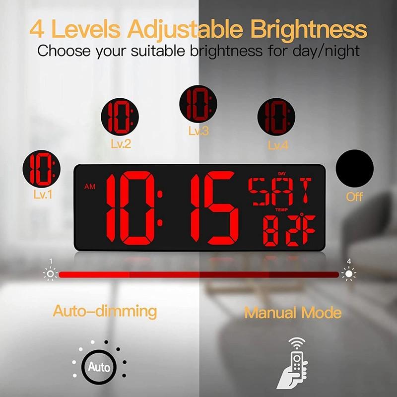 Multifunctional Large Digital Timer Clock 16.5 Inch LED Display Count Electronic Clock Home Office Classroom Wall Clock