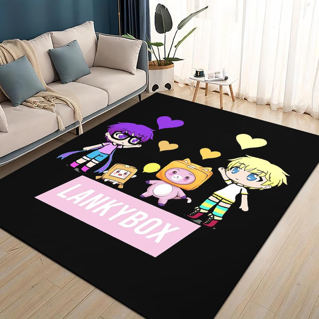 27 Style New Lankybox Boxy Foxy Rocky Cartoon Carpet Rug for Living Room Bedroom Home Sofa Decoration,kids Non-slip Floor Mat