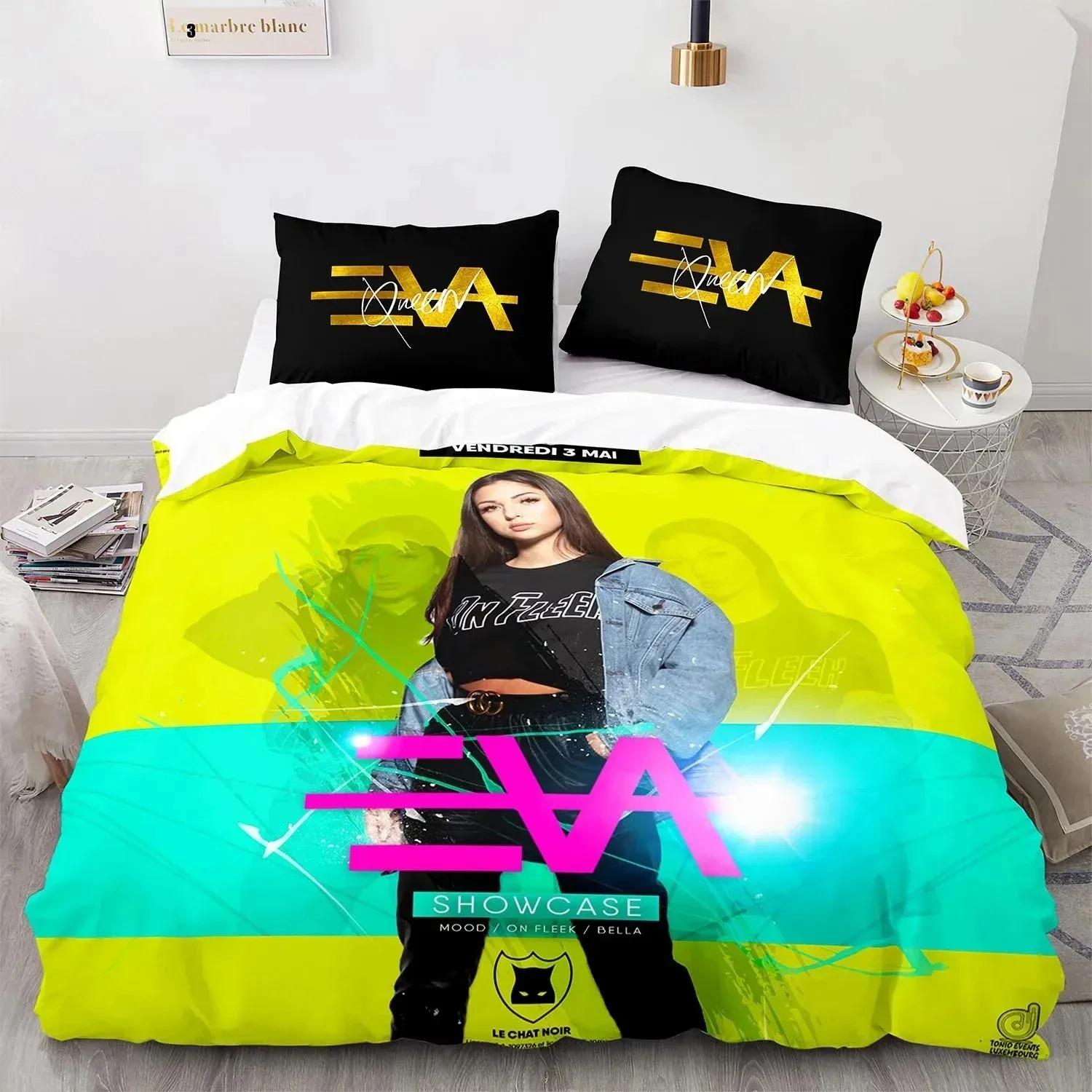 

Комплект постельного белья Ева 3D-печати для двуспальной кровати Наволочка Пододеяльник Двуспальный Полуторный Полный Двуспальный Кинг Взрослый Детский Постельное белье Покрывало EU Single 135x200cm