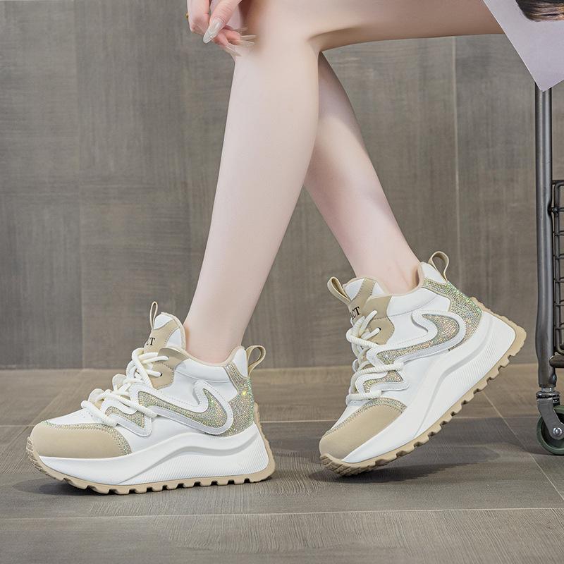 9973 leather high-top shoes children's new versatile spring and autumn platform sports and leisure shoes