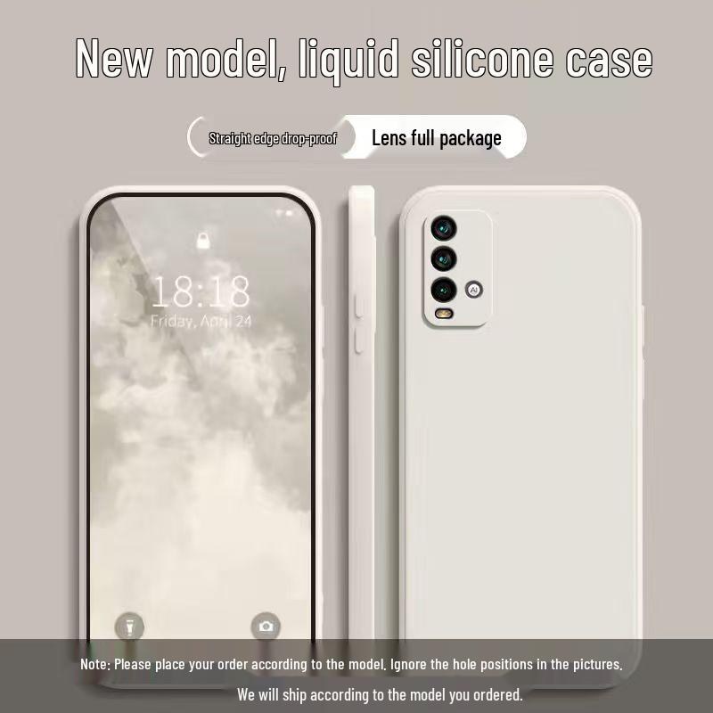 Redmi 9T Anti-Fall Liquid Silicone Solid Color Case