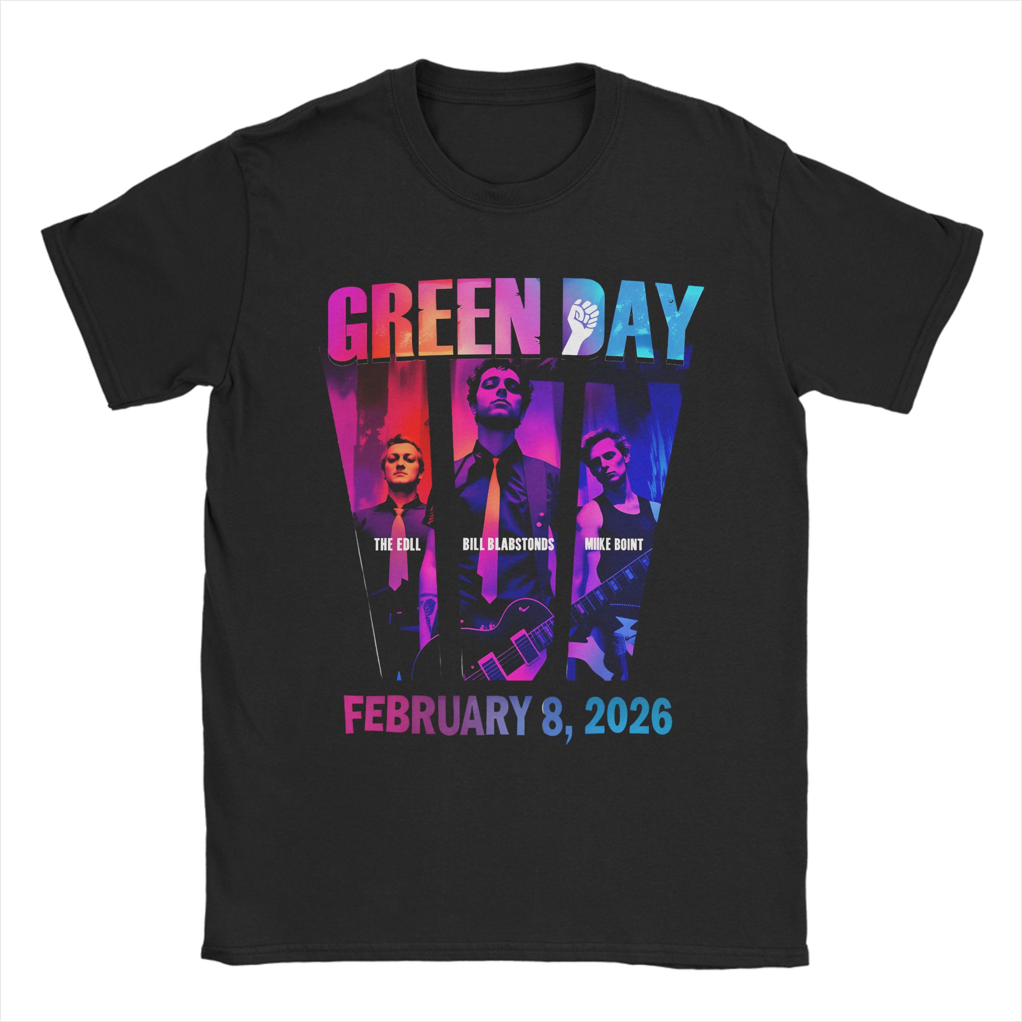 

2026 New Green Day Super Bowl LX Graphic Tshirt Cotton unisex Short Sleeve Loose shirt Y2k rock fashion Summer Unisex streetwear M