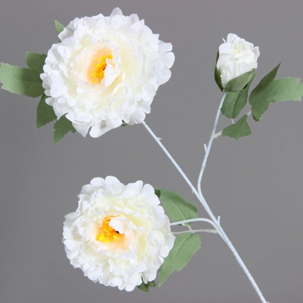 3 Heads Artificial Peony Flower DIY Flower Silk Flowers Bouquet Realistic Floral Arrangement Simulation Flowers
