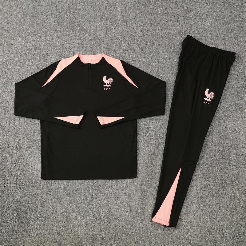 Adult National Team Soccer Training Jerseys Long Sleeve Half Zip Cotton Blend Sports Wear