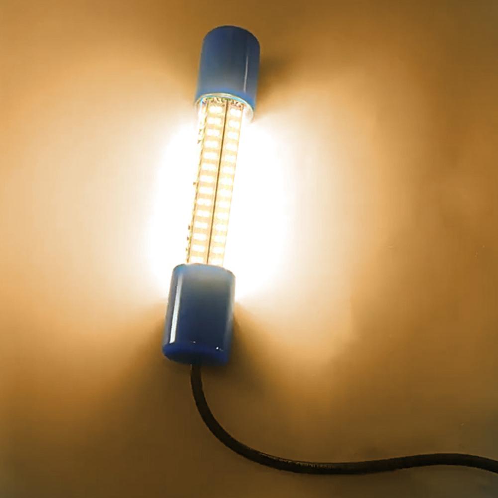 50W DC12-24V Fishing Light 1200LM Deep Drop LED Underwater Submersible Fishing Light IP68 Fish Finder Lamp Attracts Krill Light