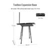 ZISIZ Portable Outdoor Folding Table with Lamp Stand