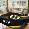 Boston Bruins Design Crystal Velvet Rug Soft Decorative Mat for Bedroom Entrance