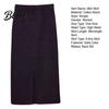 Solid Color Midi Skirt Women Knitting High Waist Back Slit Design Soft Breathable Thickened Warm Hip Wrapped