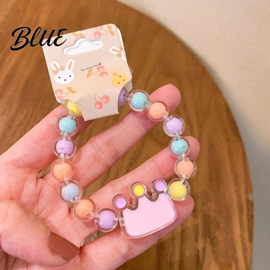 Toddler Safe Bead Bracelet for Kids Macaron Color Beads Elastic