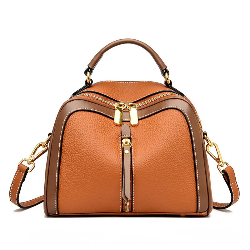 High-quality genuine leather women's soft shoulder bags fashion tassel female messenger bags