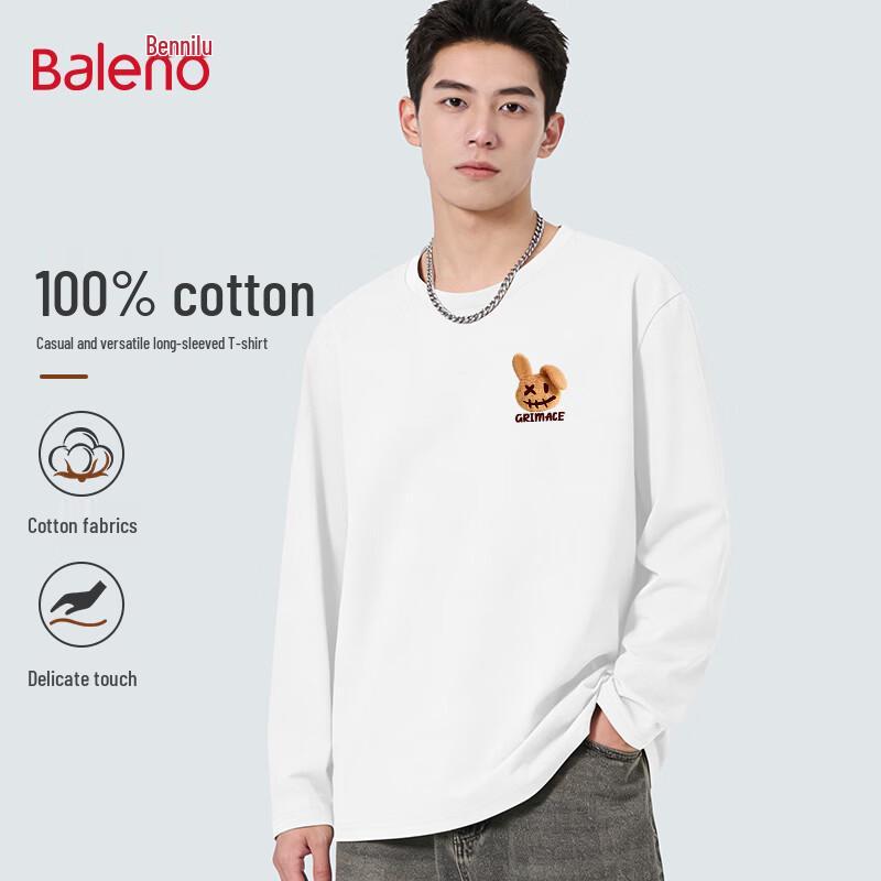 

Baleno Men s Oversized Caramel Fuzzy Rabbit Print Long-Sleeve T-Shirt 2XL