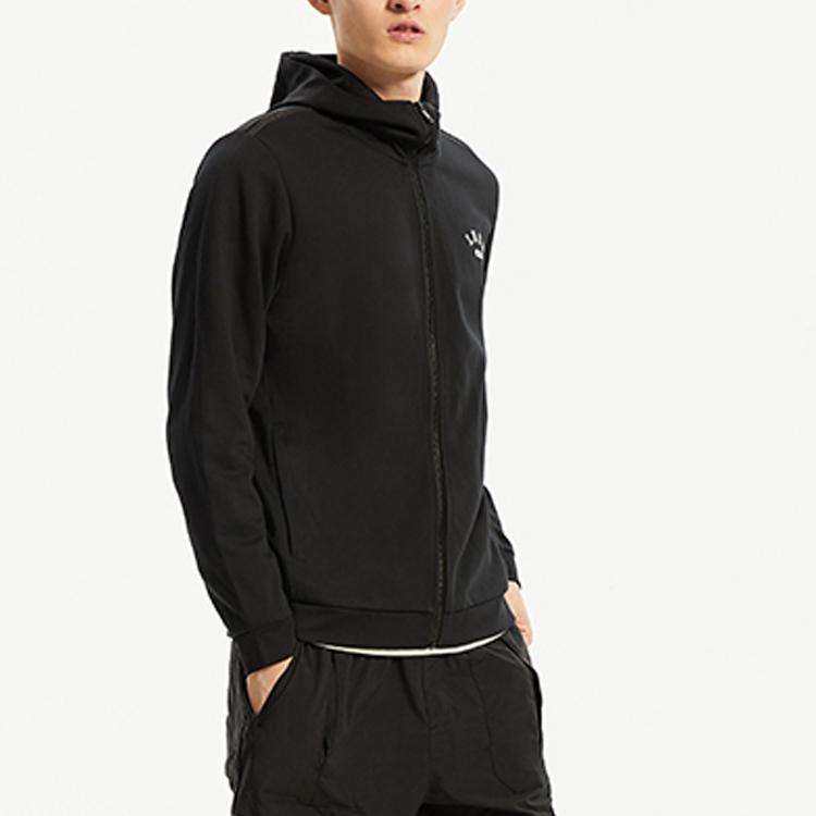 Li-Ning Basketball Series Zip-Up Hoodie Jacket Men Outerwear Standard-Black AWDQ587-1