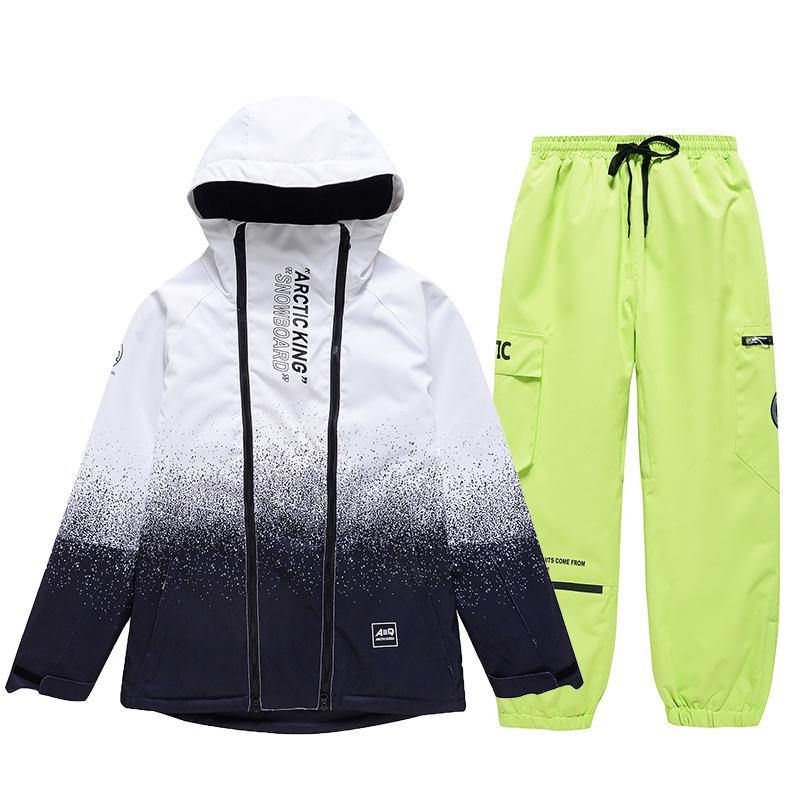 Unisex Winter Ski Suit: Windproof, Water-Repellent Jacket and Pants for Outdoor Snowboarding and Skiing.