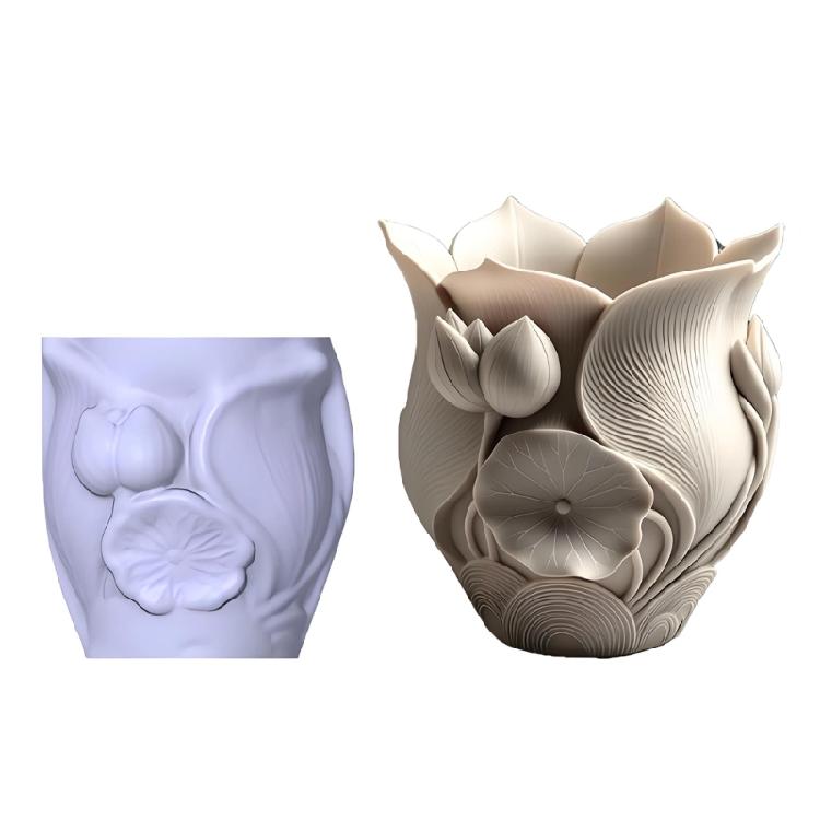 

Silicone Floral Mould For Creative Art And Craft Including Pottery Soap And Candle Making 1