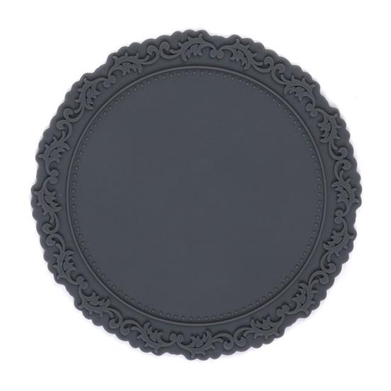Silicone Placemat Nordic Vintage Lace Pattern Table Mats Heat Resistant Trivet for Hot Dishes Non-Slip Coaster for Kitchen Table